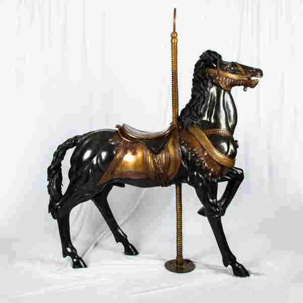 Life Size Vintage Bronze Carousel Horse Sculpture Apr 19, 2022 Lion