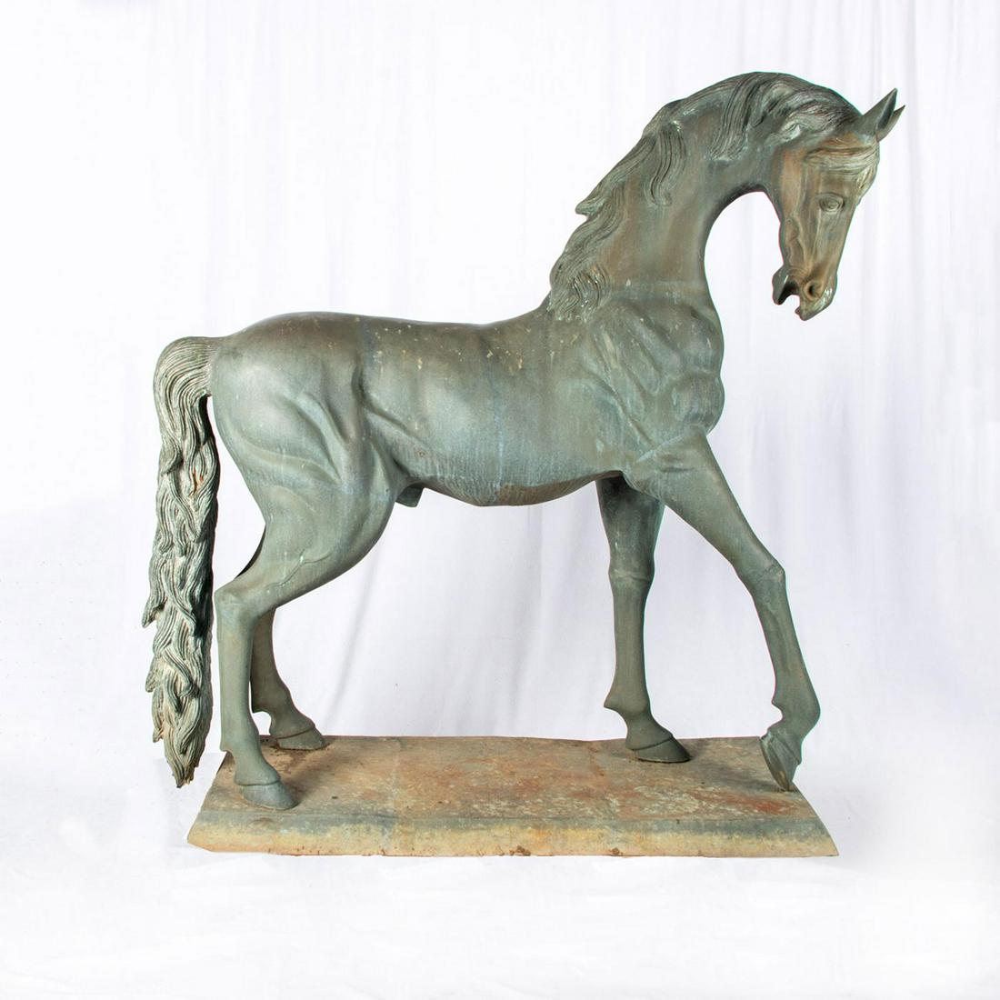 Vintage Large Bronze Outdoor Horse Sculpture (1 of 11)