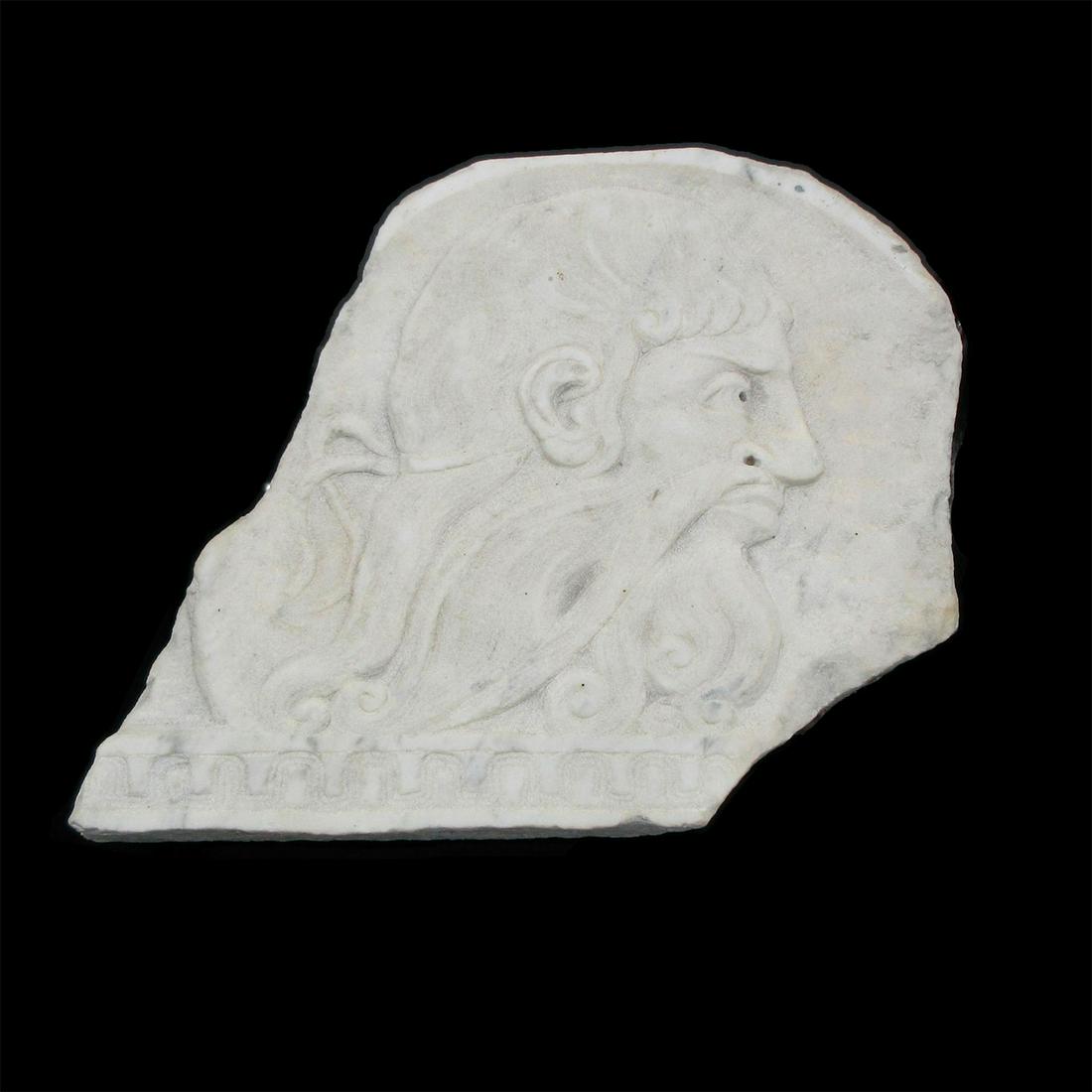 Vintage White Marble Profile Wall Sculpture (1 of 5)