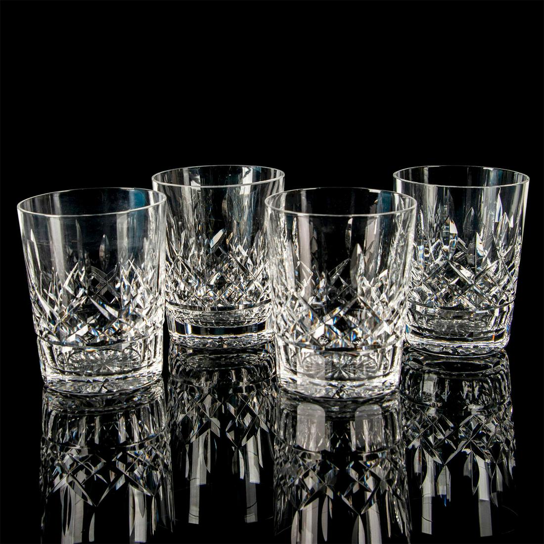 4pc Waterford Crystal Double Old Fashioned Glasses, Lismore (1 of 4)