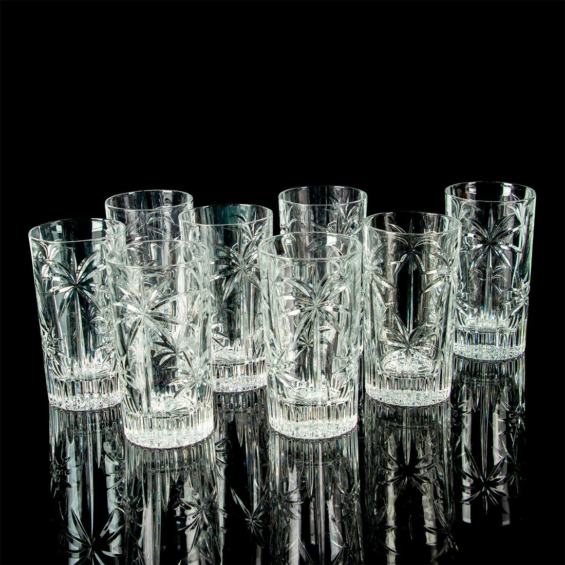 8pc Godinger Shannon Highball Glasses, South Beach Palm (1 of 5)