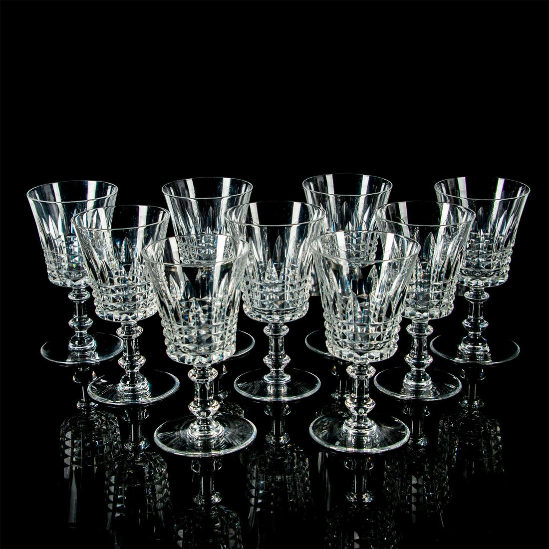 9pc Val St Lambert Water Goblets, Esneux Clear (1 of 5)