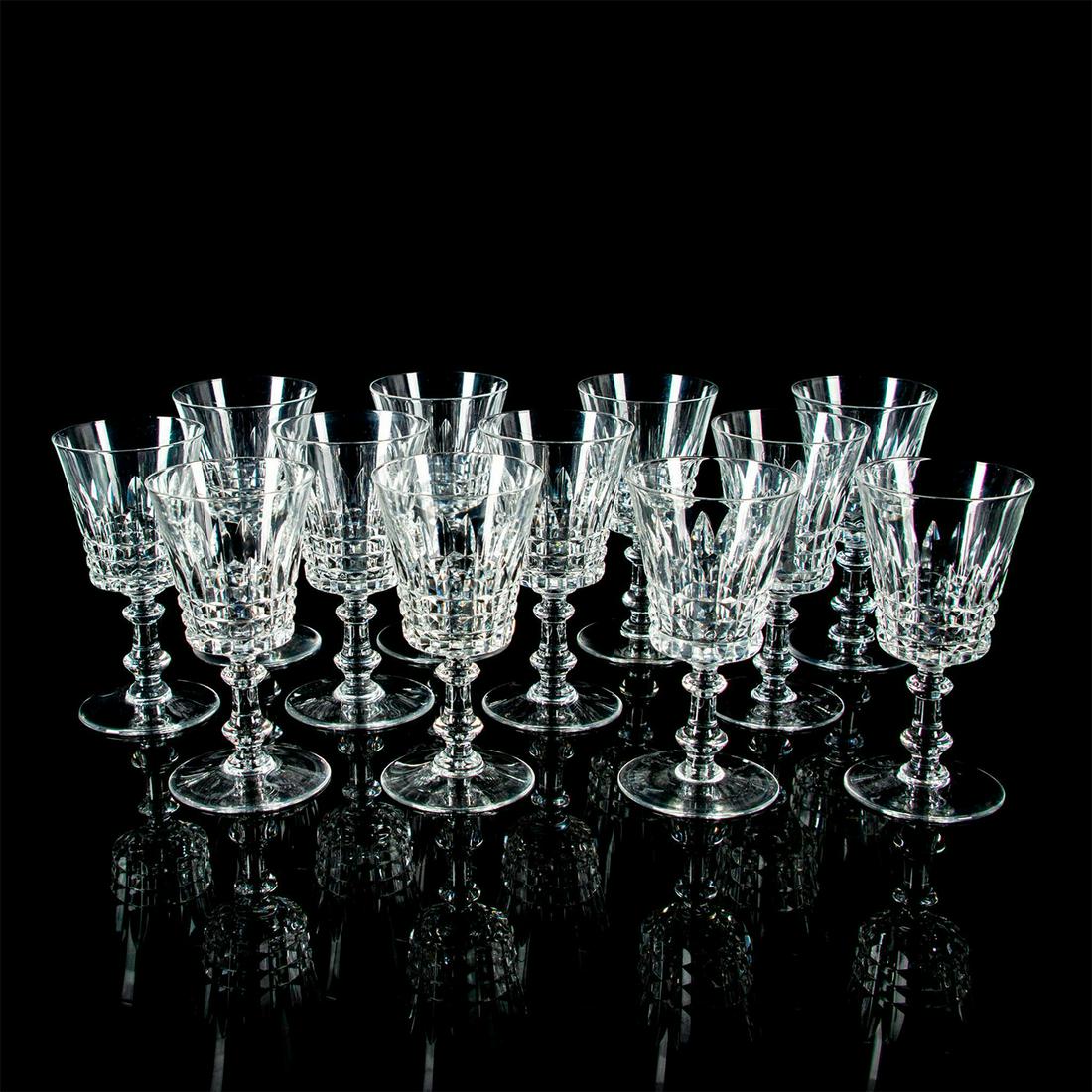 12pc Val St Lambert Stem Glasses, Esneux Clear (1 of 5)