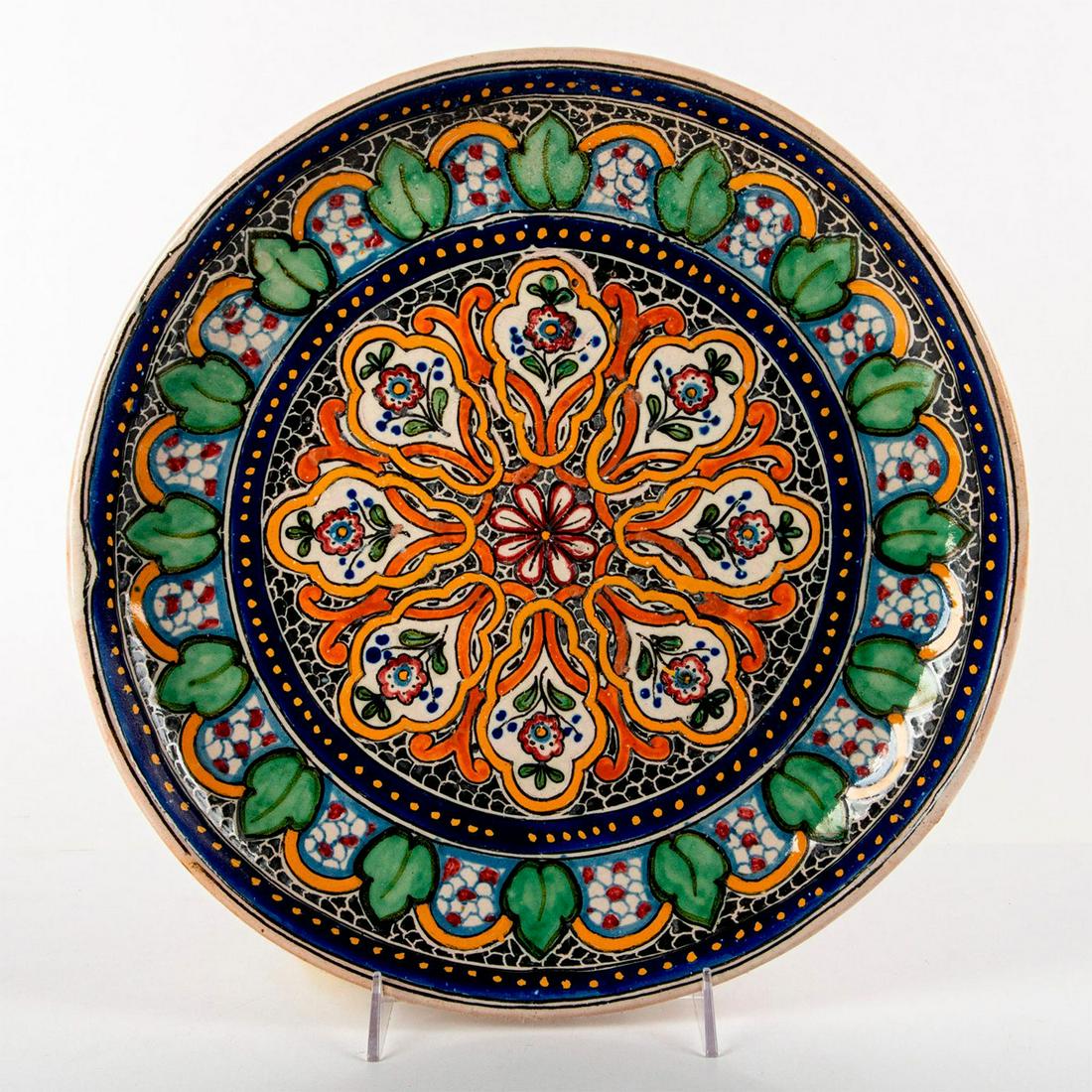 Puebla Talavera 20th Century Ceramic Wall Plaque, Signed (1 of 5)