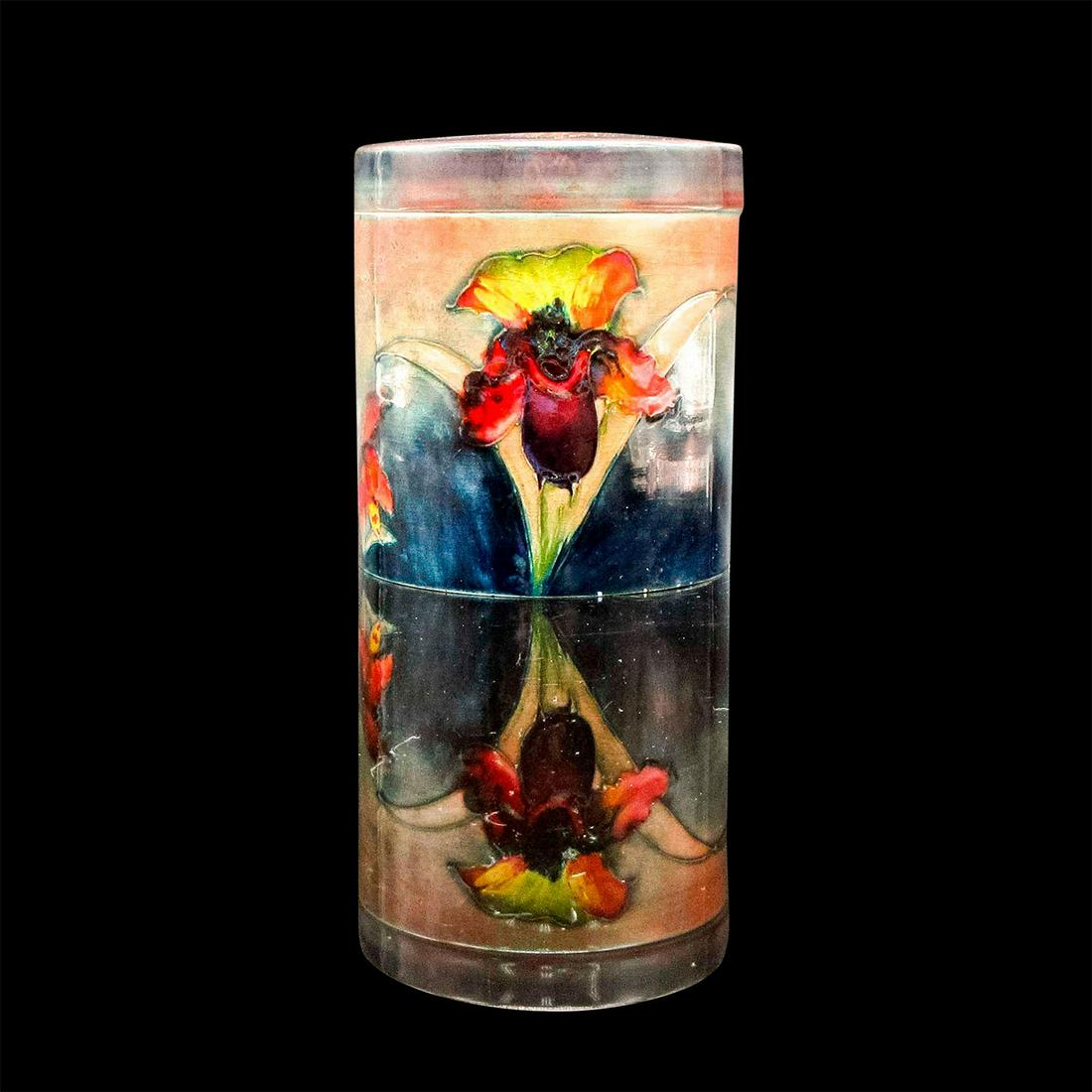 Moorcroft Pottery Lid Jar, Iris Eventide (1 of 5)