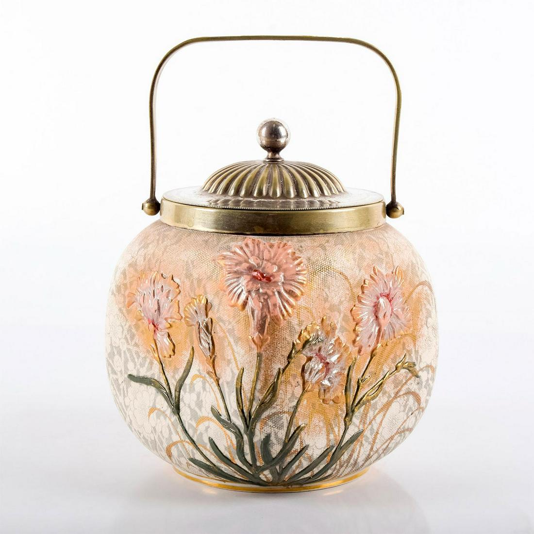 Doulton Burslem Biscuit Jar, Florals (1 of 5)
