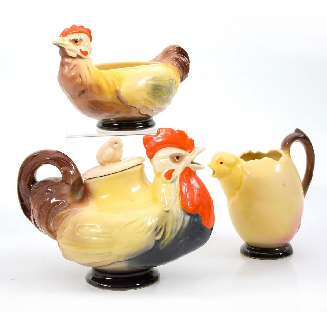 Rare Royal Doulton Chicken Family Tea Set (1 of 9)