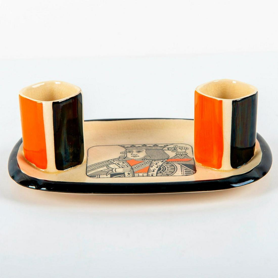 Royal Doulton Vintage Match Holder King of Clubs (1 of 4)