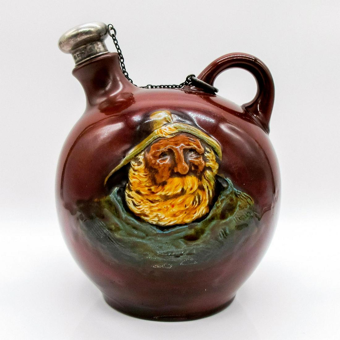 Royal Doulton Kingsware Flask, Fisherman (1 of 5)