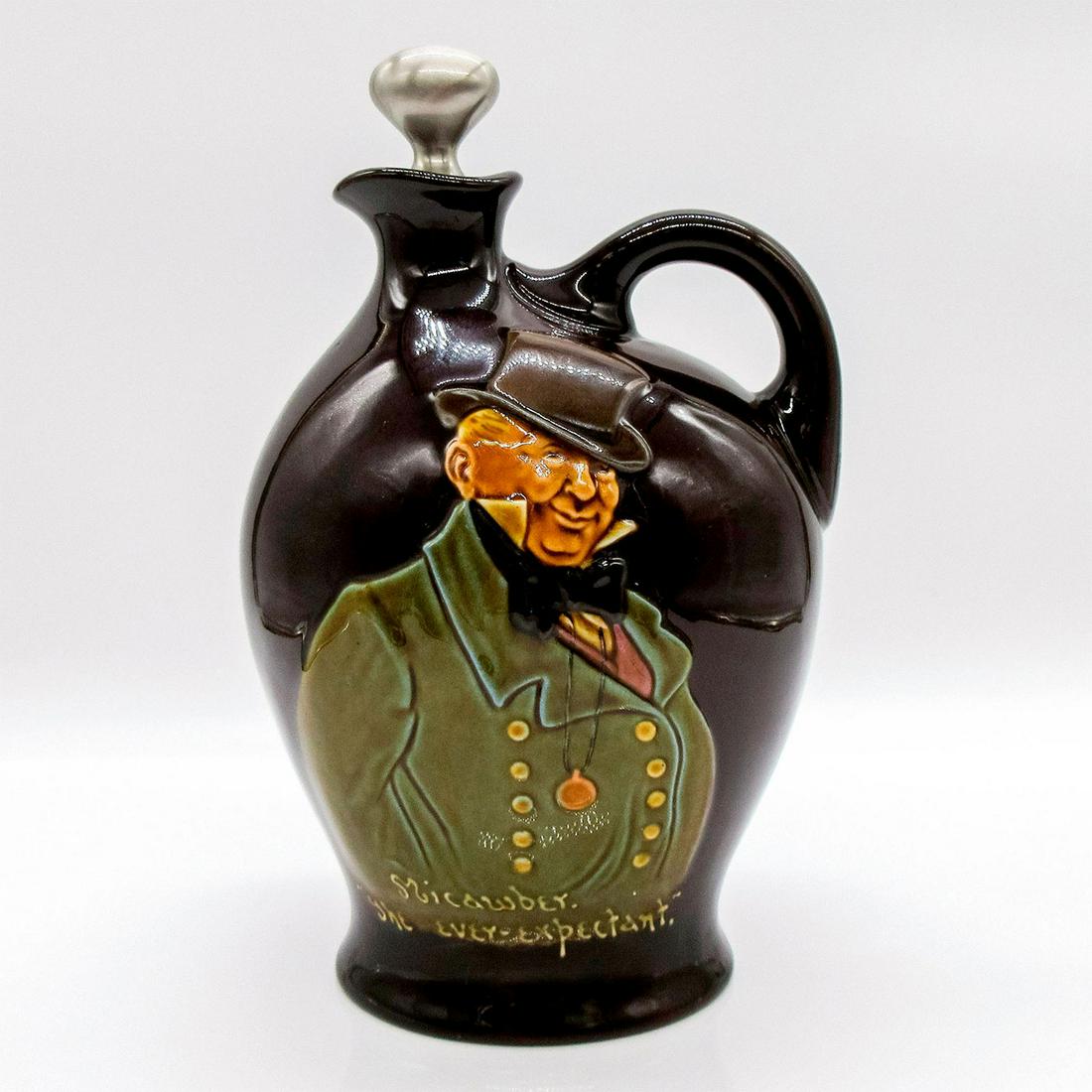 Royal Doulton Kingsware Whiskey Flask, Micawber (1 of 5)