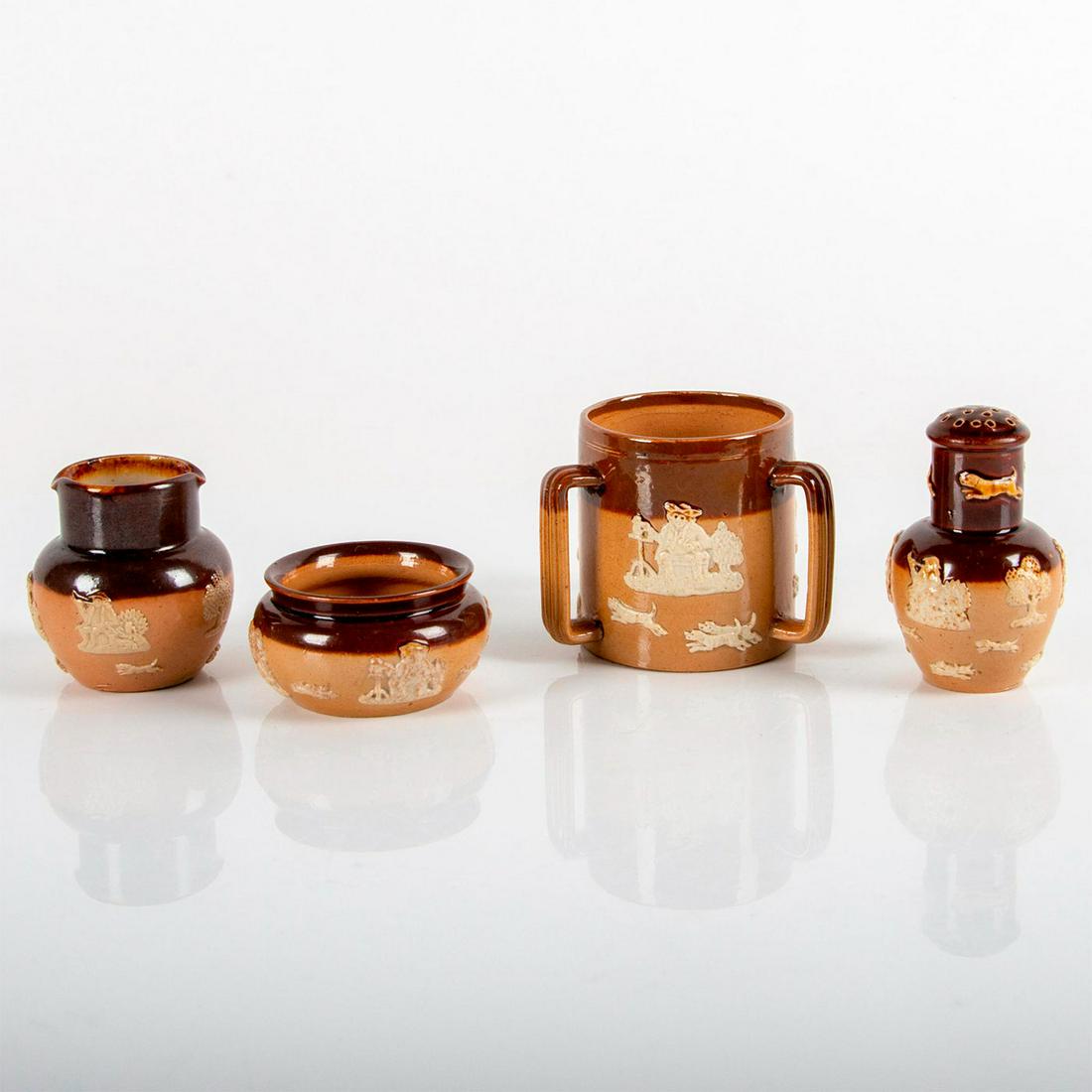 4pc Antique Group of Doulton Lambeth Stoneware Miniatures (1 of 8)