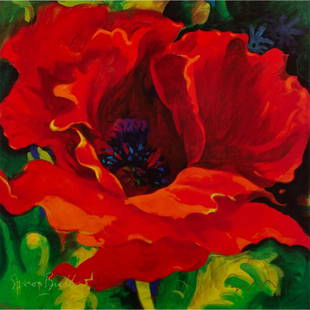 Simon Bull (British b. 1958) Signed Limited Lithograph: Beautiful floral, Titled Once in a Lifetime, signed to right hand panel. With original certificate. #simonbull #florals Artist: Simon Bull (British b. 1958) Dimensions: 18"W x 18"H Edition Number: