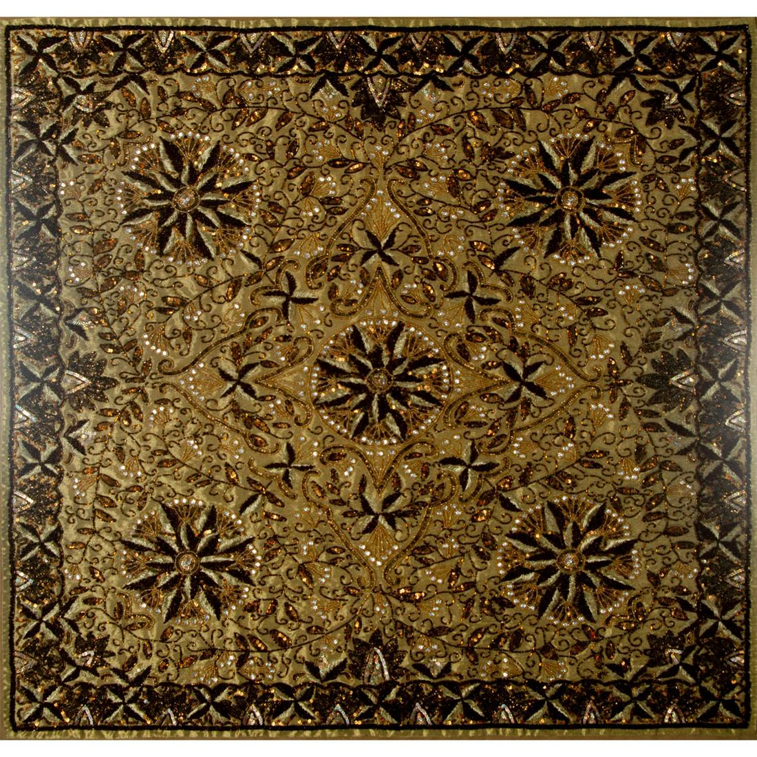 Framed Turkish Ottoman Style Beaded Embroidery Tapestry (1 of 7)