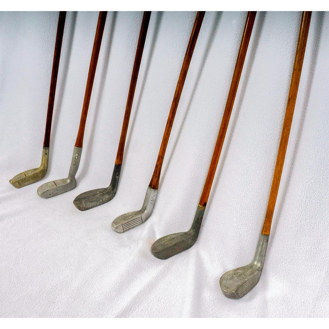 Set of Six Heavy Wood Shaft Putters (1 of 11)