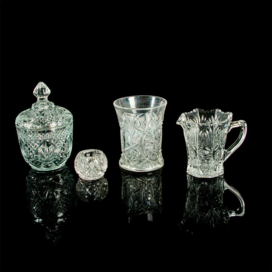 4pc Set of Vintage American Cut Crystal Tableware (1 of 4)