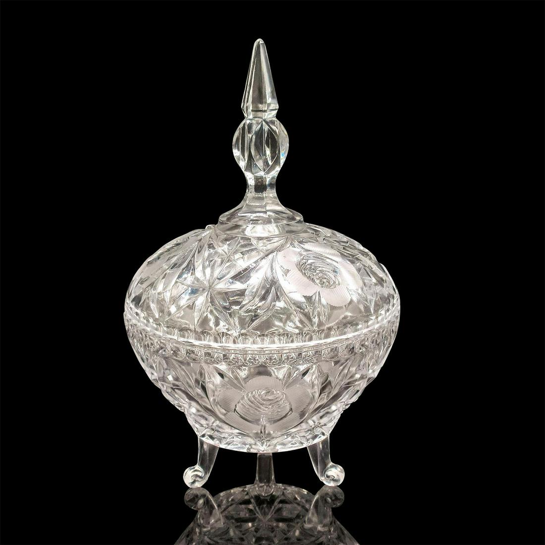 American Cut Crystal Lidded Candy Dish (1 of 11)
