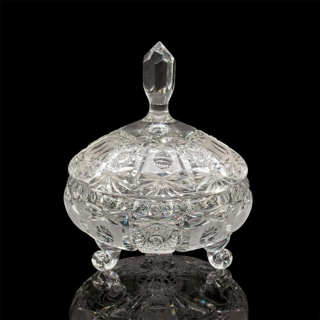 American Cut Crystal Lidded Candy Dish (1 of 11)