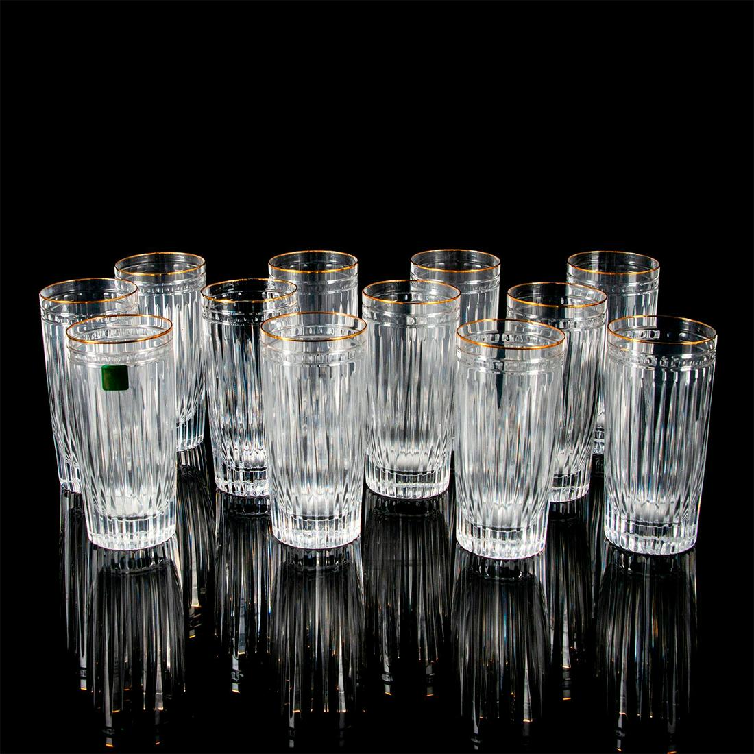 12pc Marquis Waterford Glasses, Hanover Gold (1 of 5)