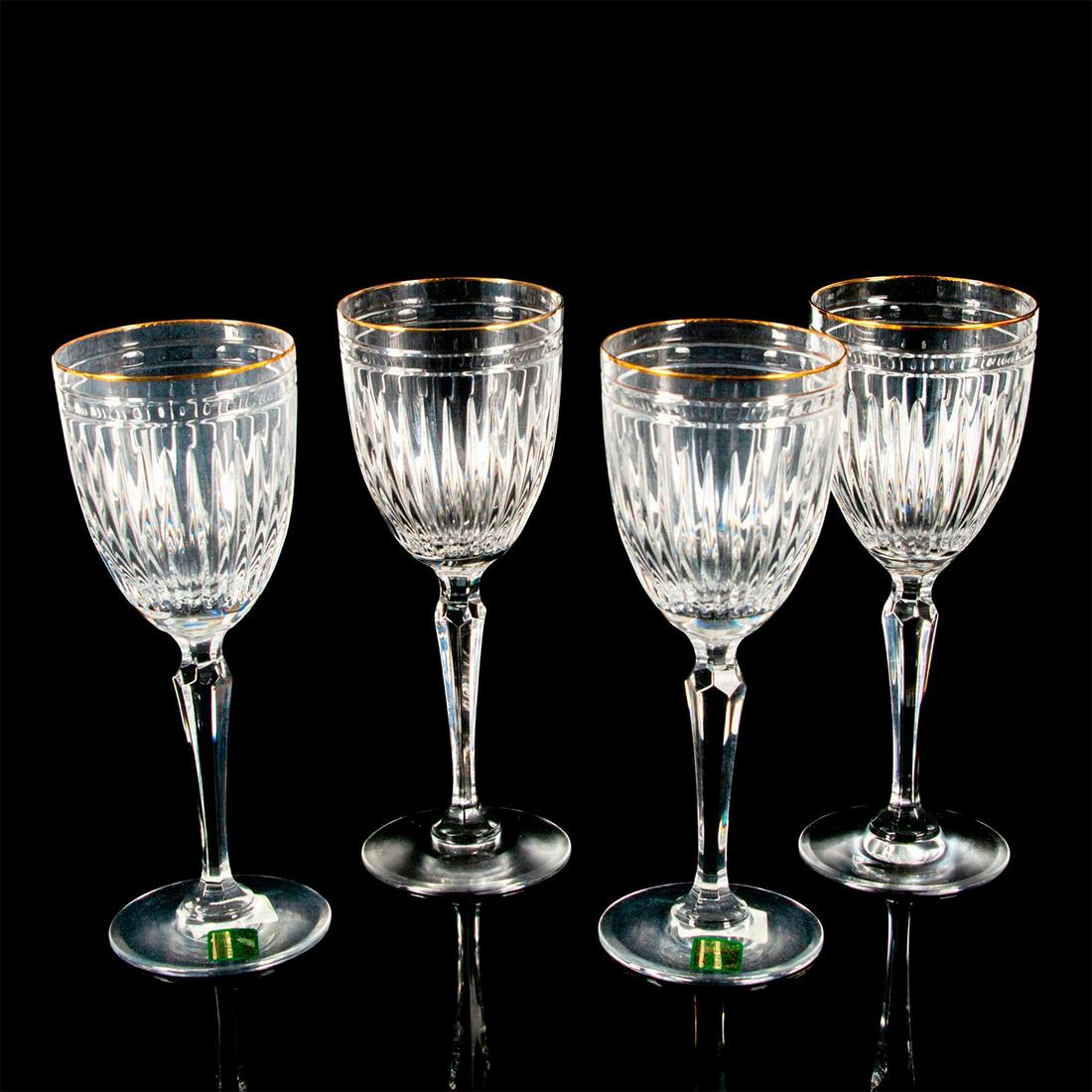 4pc Marquis Waterford Water Goblets, Hanover Gold (1 of 7)