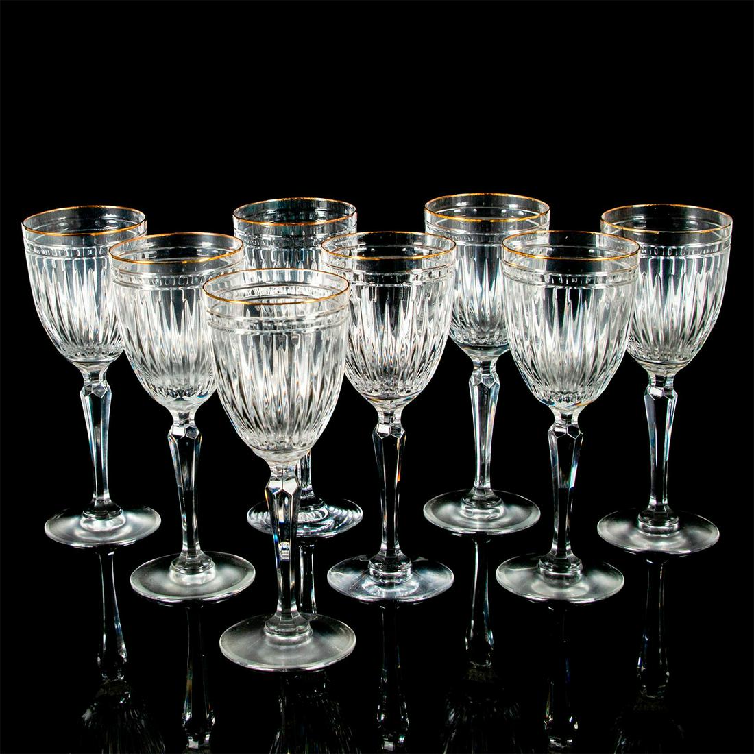 8pc Marquis Waterford Water Goblets, Hanover Gold (1 of 6)