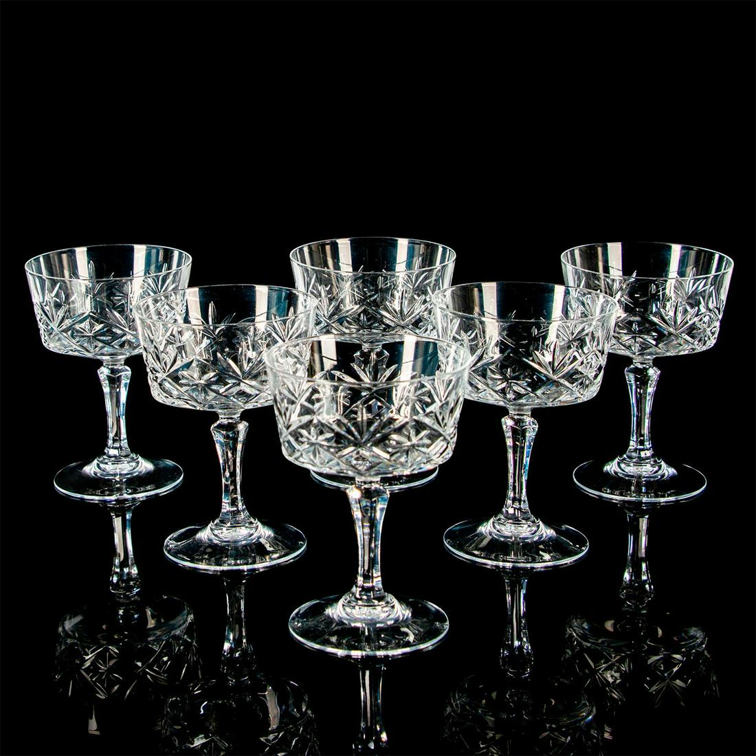 Set of 6 Vintage Tall Sherbet Glasses (1 of 5)