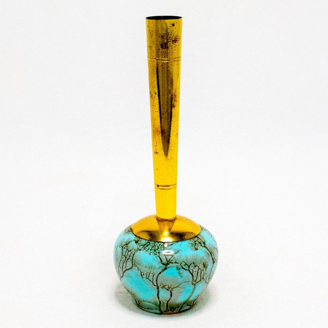 Unusual Delft Vase Mid-Century Modern Lustre Glaze (1 of 4)