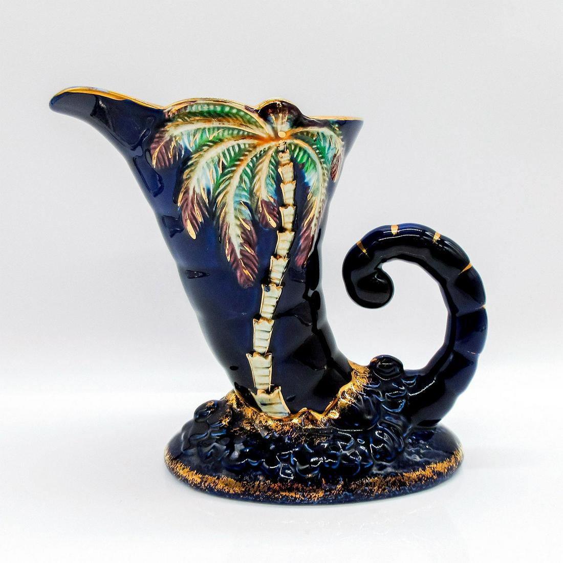 Beswick Ware Cornucopia Pitcher, Tropical Palm Tree 1272 (1 of 4)
