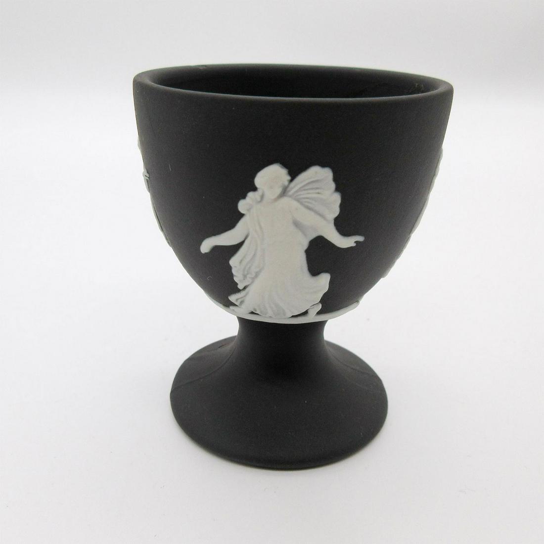 Wedgwood Black Jasperware Egg Cup, Dancing Hours (1 of 5)