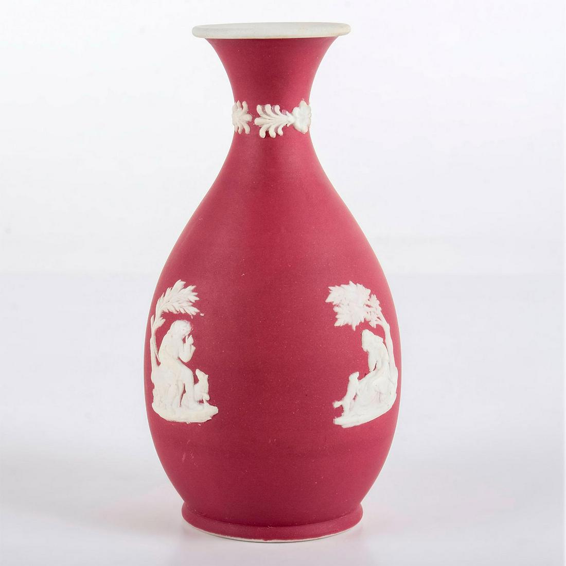 Wedgwood Crimson Red Jasperware, Bud Vase (1 of 6)