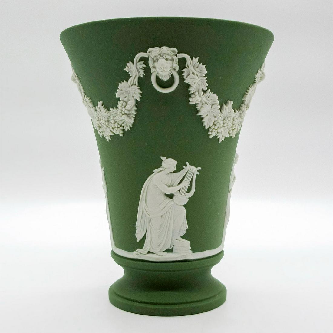 Wedgwood Sage Green Jasperware, Vase (1 of 5)
