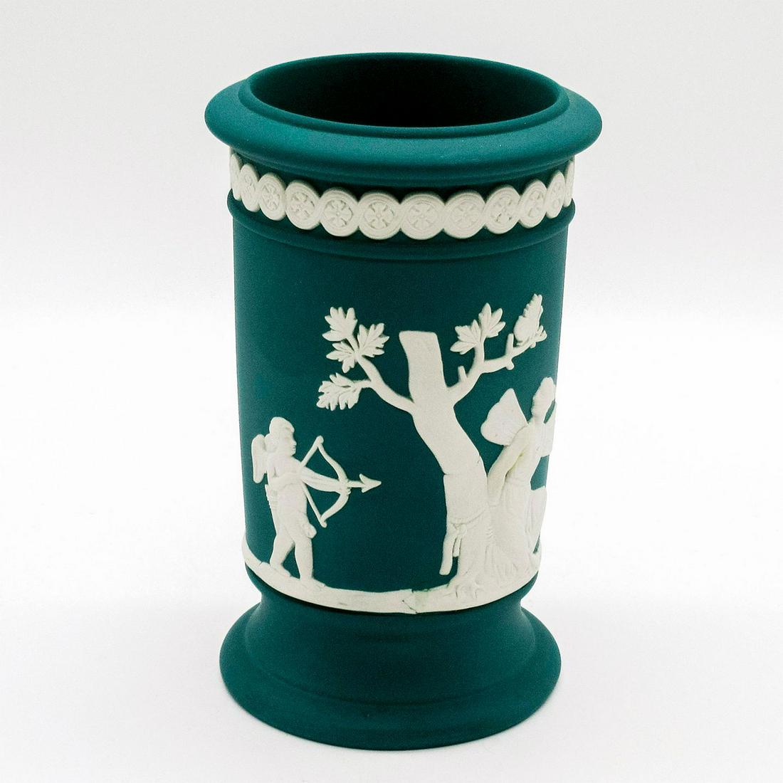Wedgwood Jasperware Spruce Green Spill Vase (1 of 5)