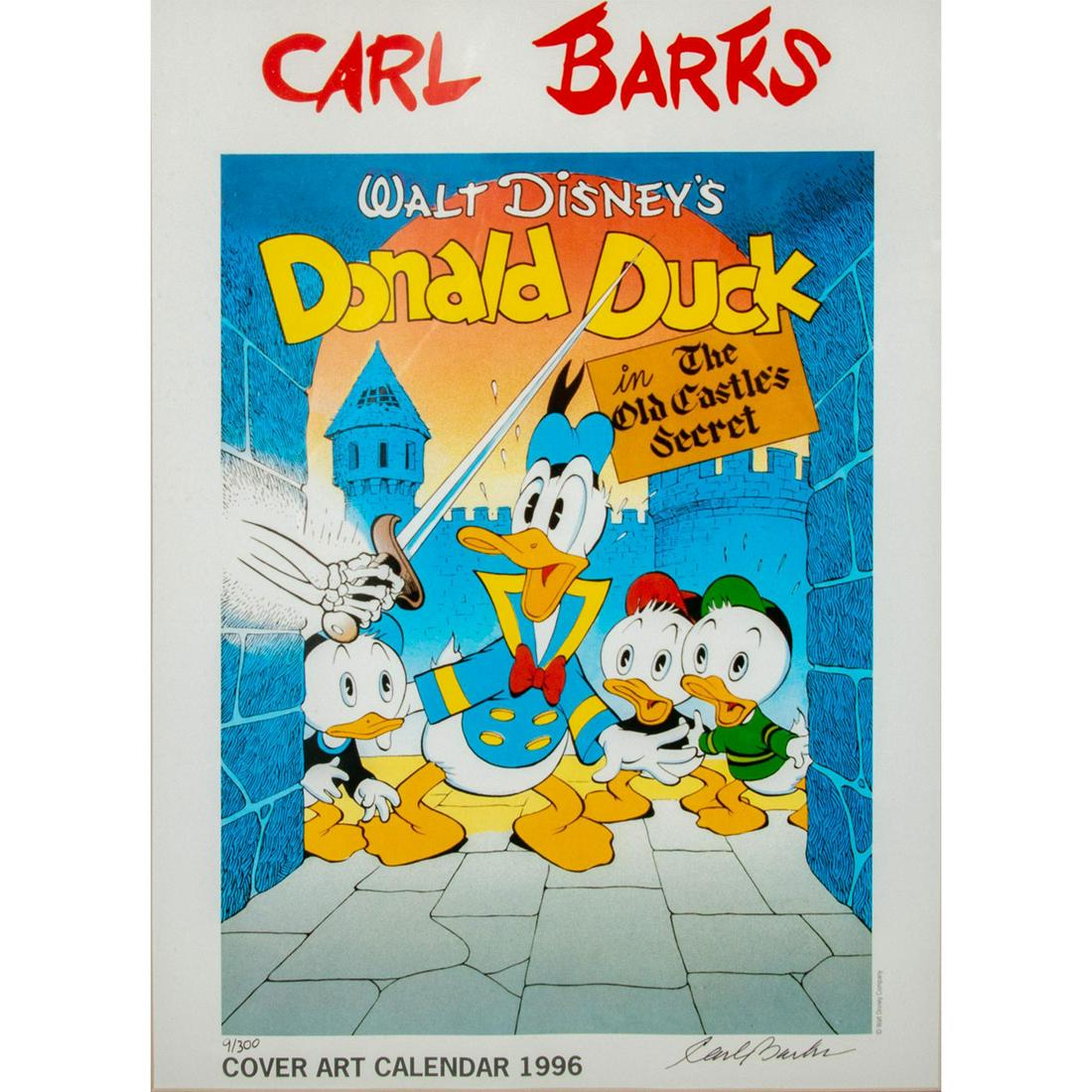 Signed Lithograph of Donald Duck  "The Old Castle's Secret" (1 of 6)