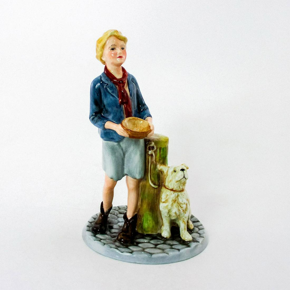 Please Sir HN3302 - Royal Doulton Figurine: Limited edition 436 of 7,500. Glazed finish. Royal Doulton backstamp. 11.3 oz. Artist: Amanda Hughes Issued: 1992; Ltd. 7,500 Dimensions: 8"H Manufacturer: Royal Doulton Country of Origin: England