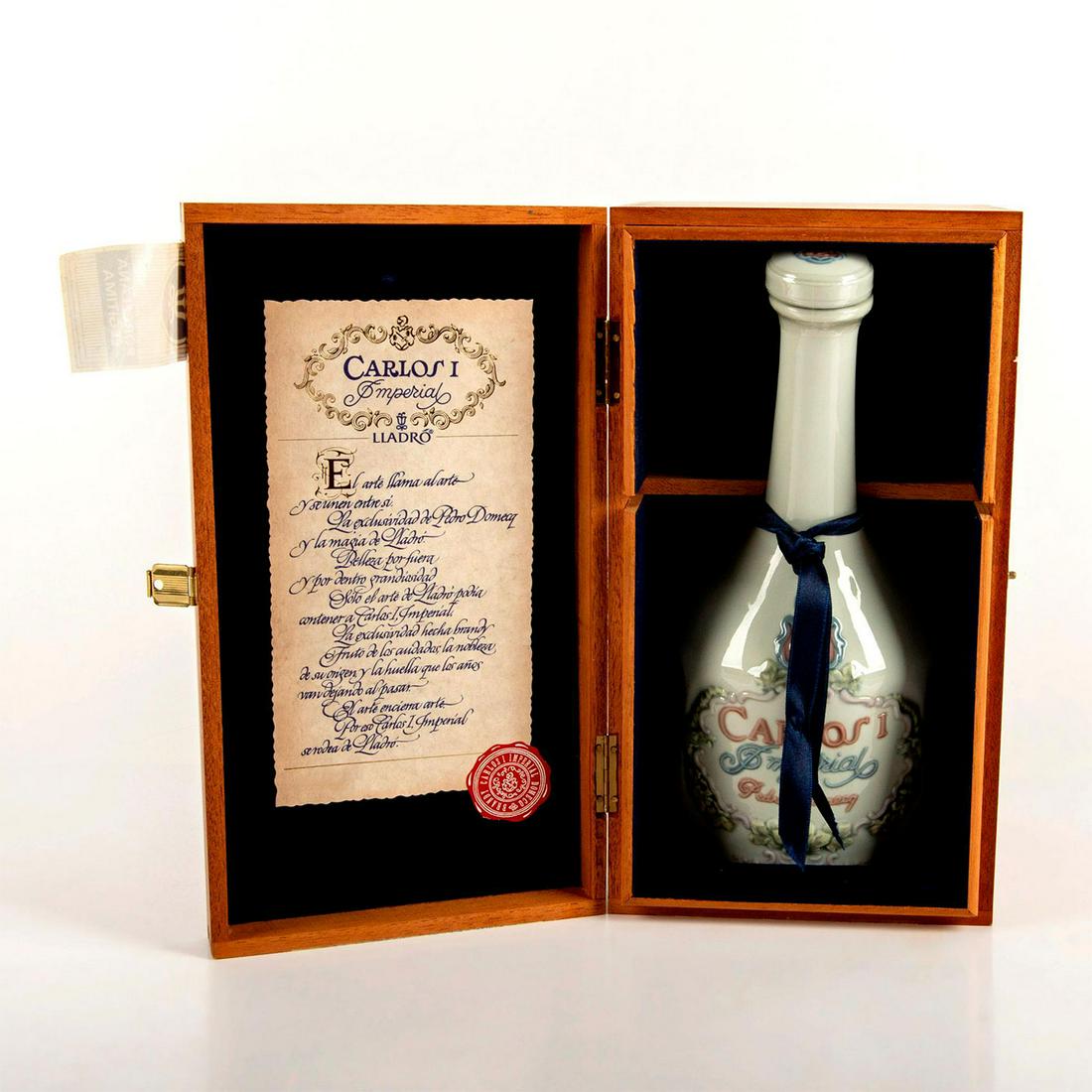 Carlos I Imperial Gran Reserva Brandy - Lladro Porcelain Bottle (1 of 2)
