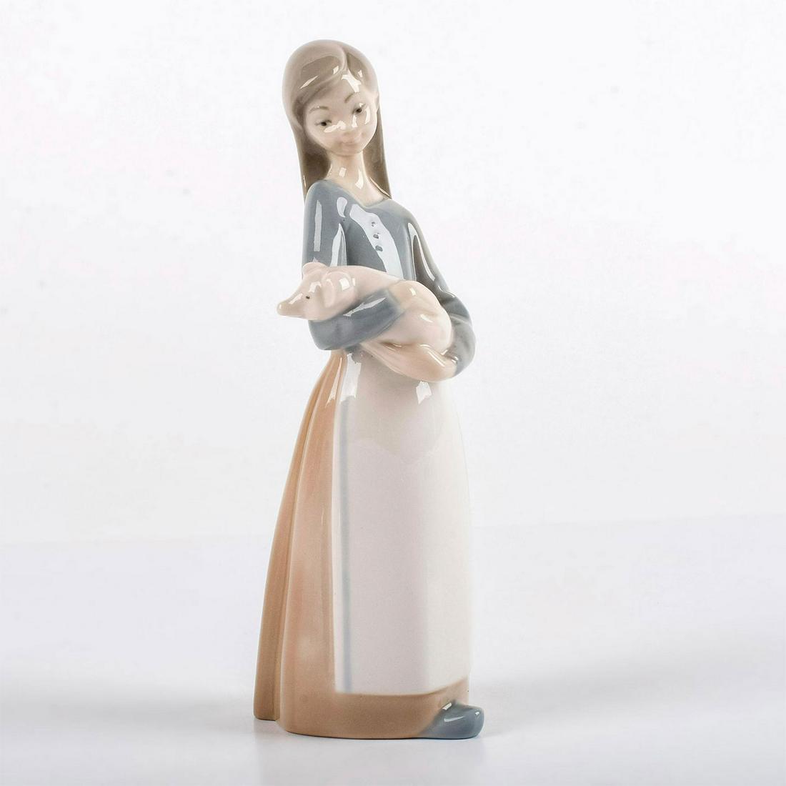 Girl with Pig 1001011 - Lladro Porcelain Figurine (1 of 4)