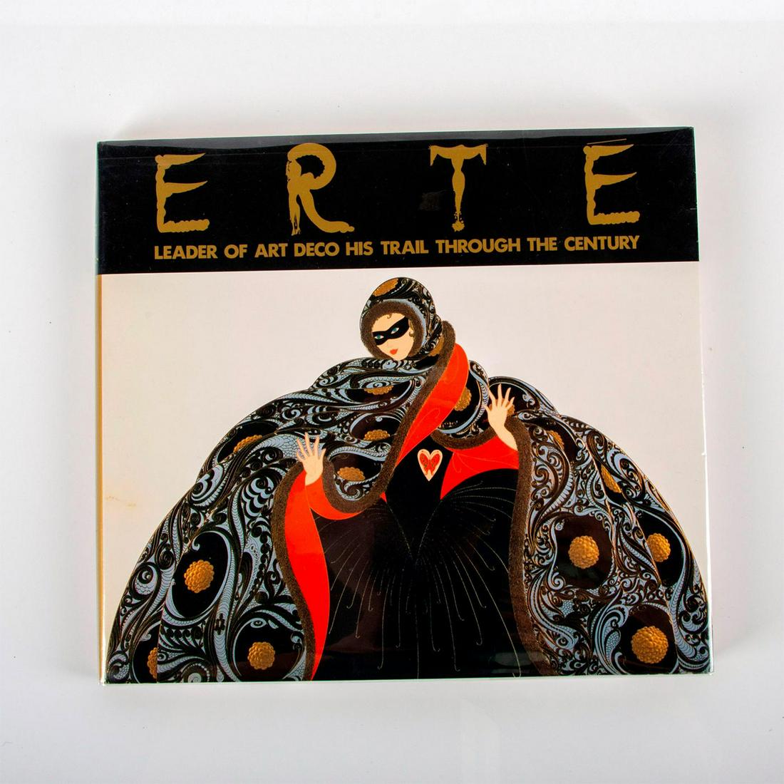 Book, Erte: Leader of Art Deco His Trail Through The Century: Softcover; illustrated dust jacket. Includes colored graphics in full color. Published by Japan Planning Association Co., Ltd. #book Issued: 1990 Dimensions: 9"L x 10"W