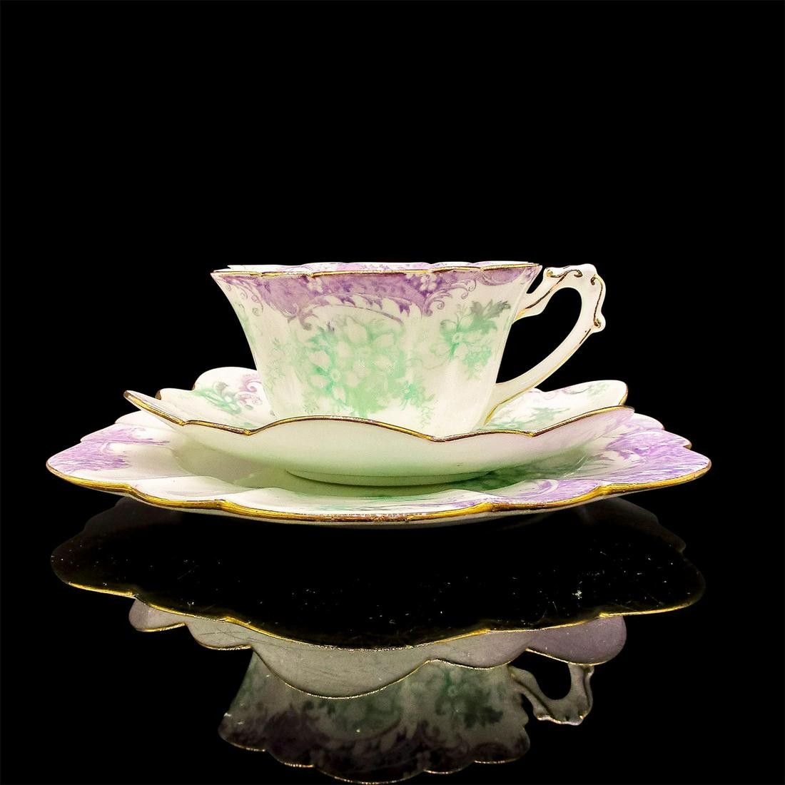 3pc Foley China Tea Set Trio, Pattern 9107 (1 of 6)