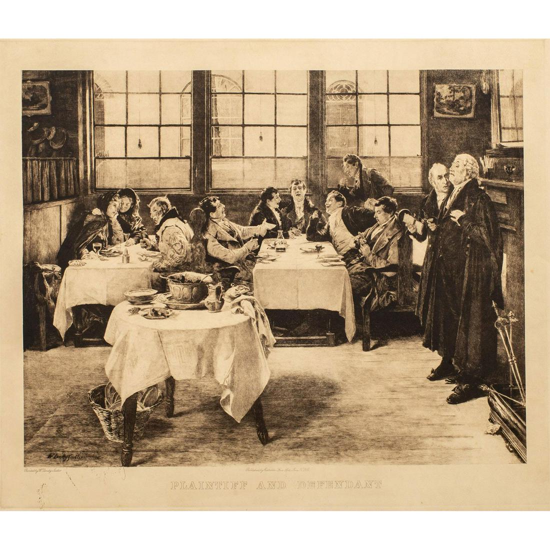 After W. D. Sadler, Engraving Print Plaintiff and Defendant (1 of 3)