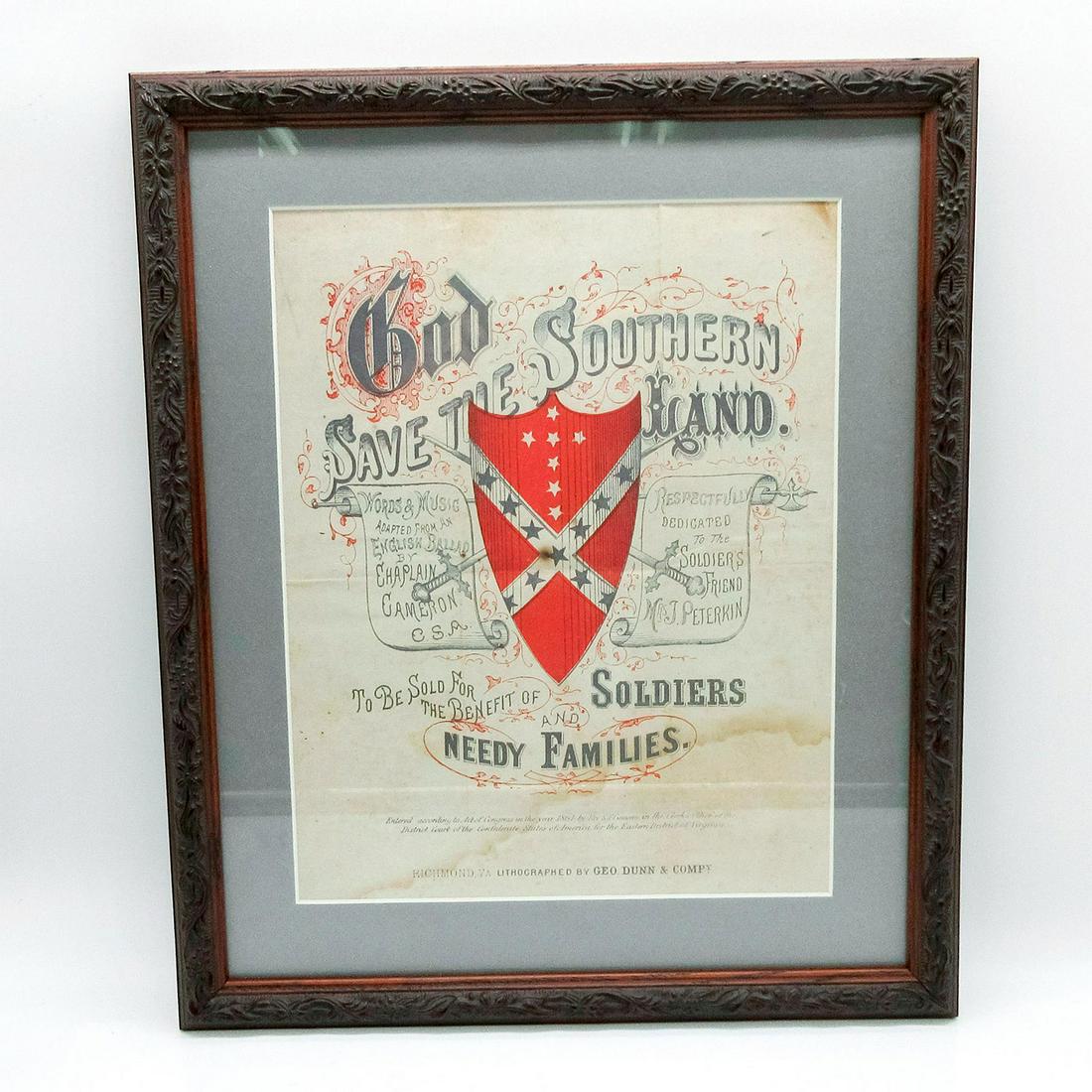 Historical Commemorative Civil War Lithograph (1 of 2)