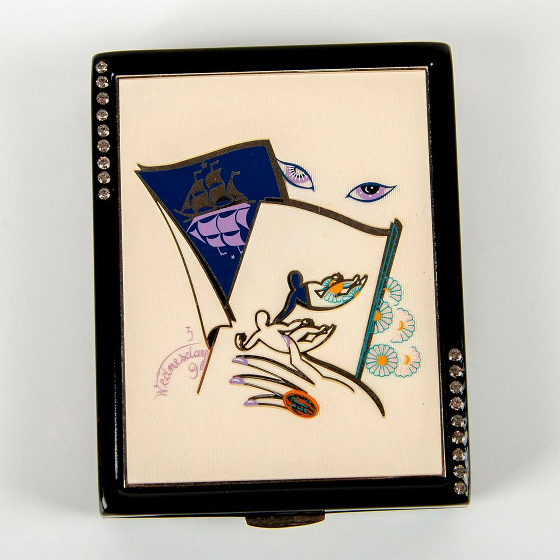 Erte Pressed Powder Compact, Estee Lauder Zodiac Gemini (1 of 3)