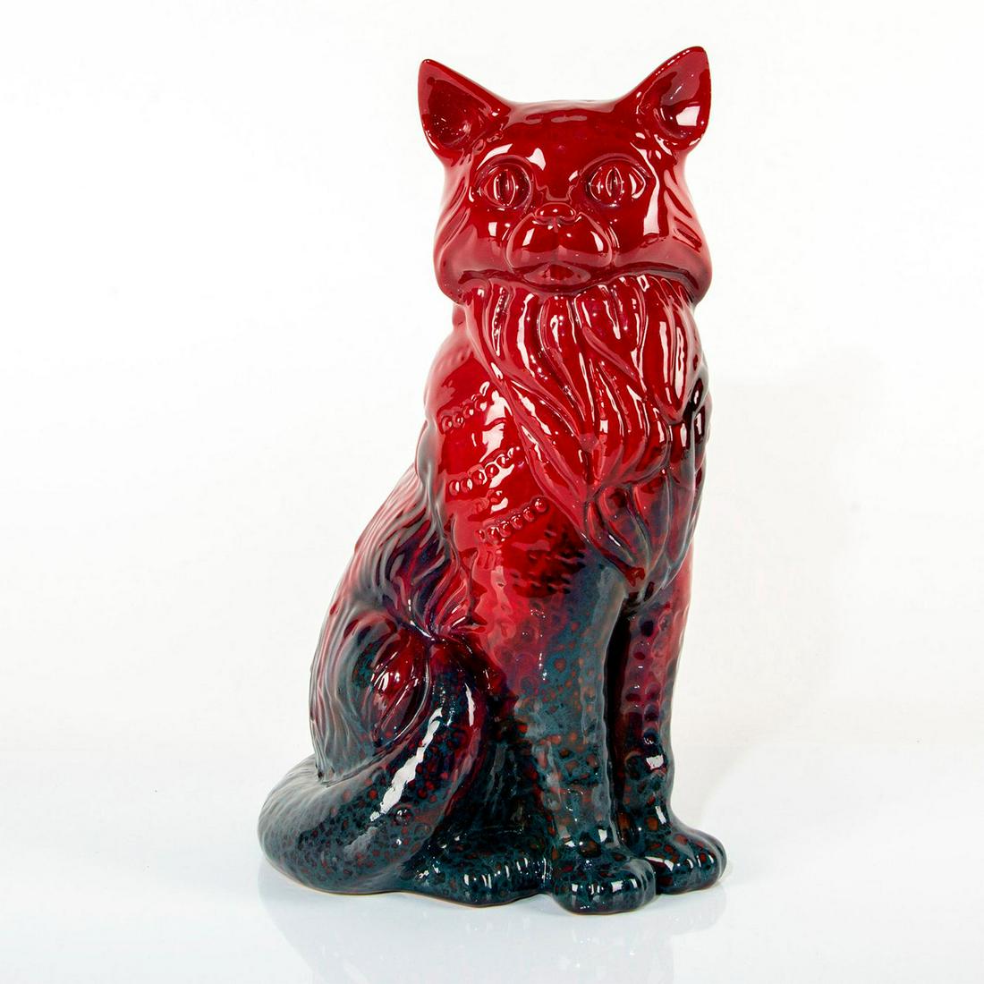 Royal Doulton Flambe Figurine, Cat, Seated (1 of 4)