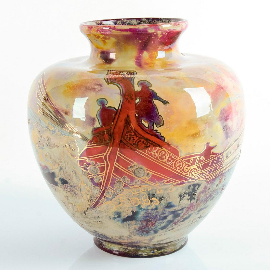 Important Bernard Moore Viking Flambe Lustre Vase (1 of 7)
