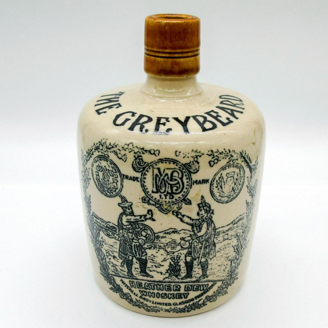 Graybeard Heather Dew Whiskey Stoneware Bottle, Glasgow (1 of 6)