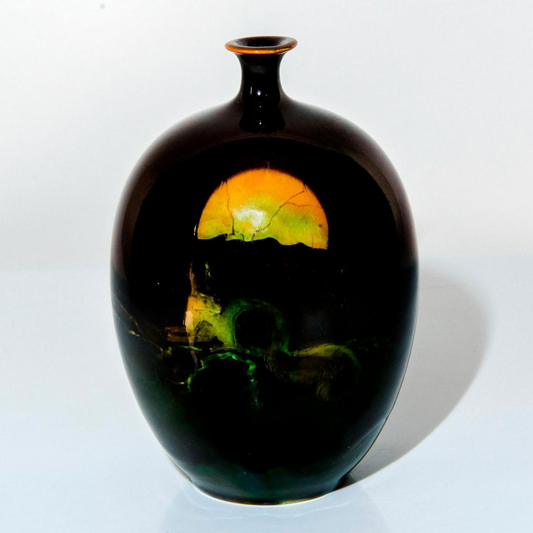 Antique Doulton Burslem Vase with Squirrel in Moonlight (1 of 4)