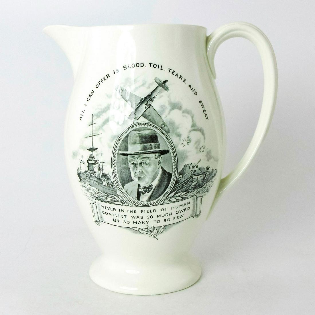 WWII Winston Churchill Commemorative Pitcher Copeland Spode (1 of 3)