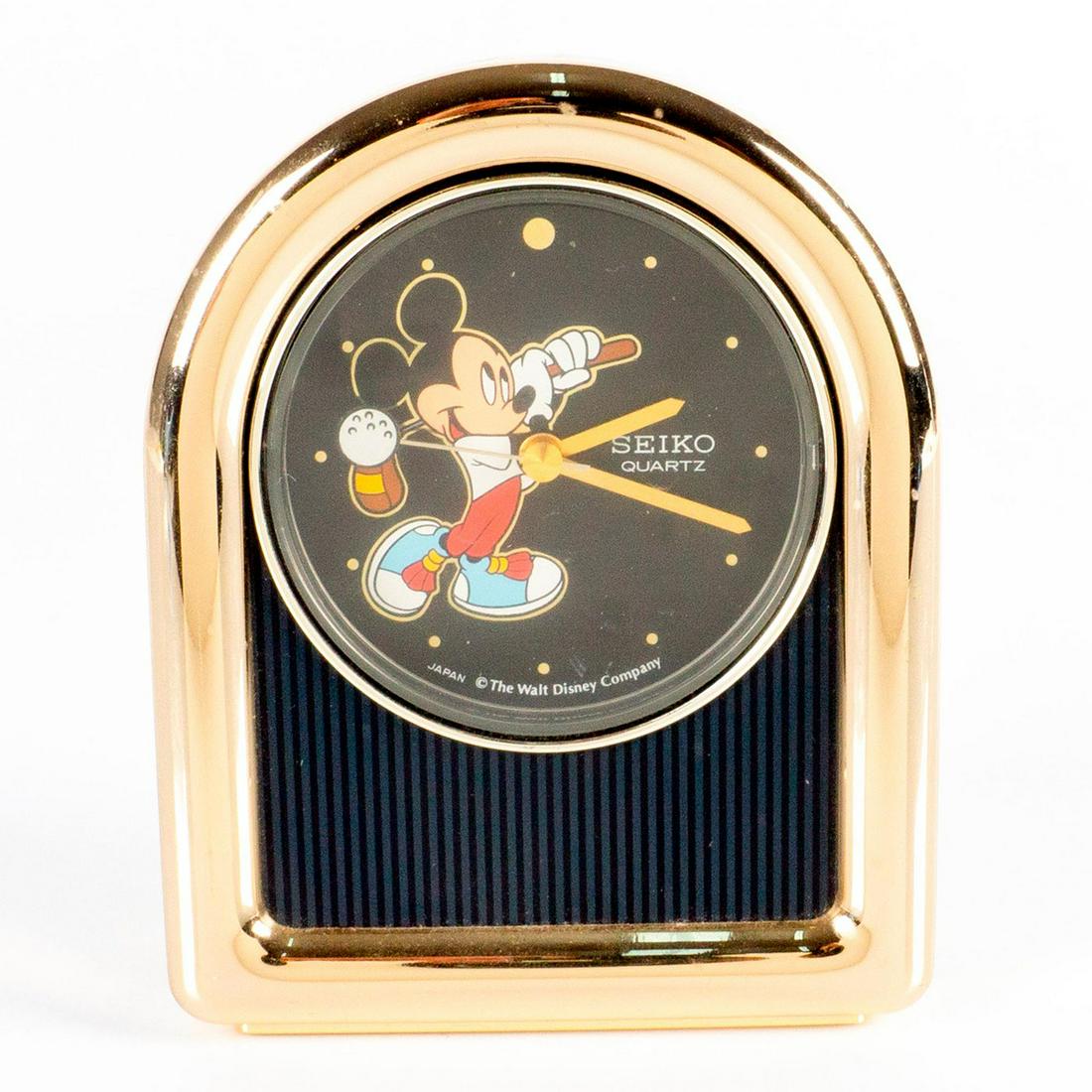 Vintage Quartz Seiko Japan Mickey Mouse Golfer's Clock (1 of 4)