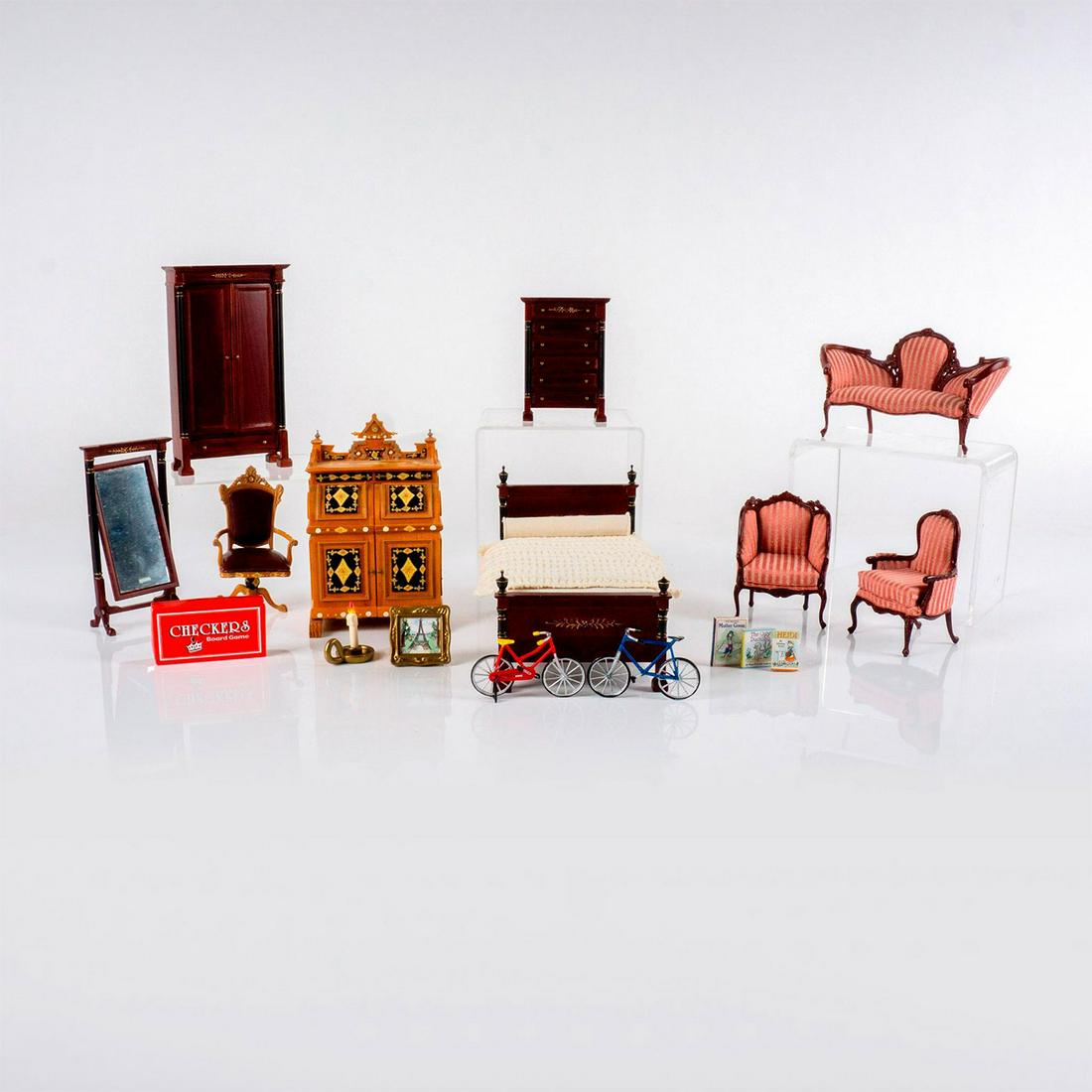 24pc Victorian Dollhouse Miniatures + Book (1 of 11)
