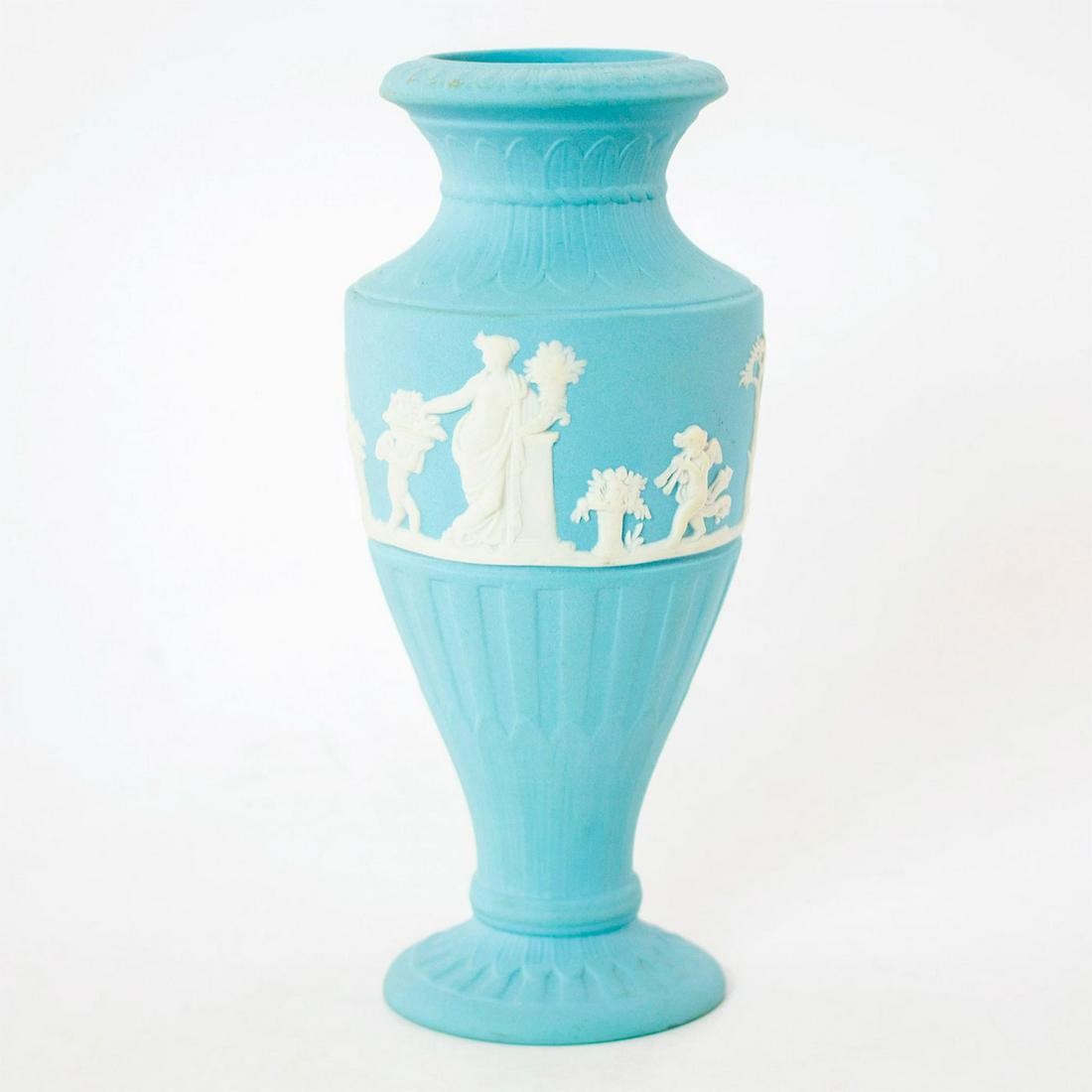 Wedgwood Light Blue Jasperware, Bud Vase (1 of 3)