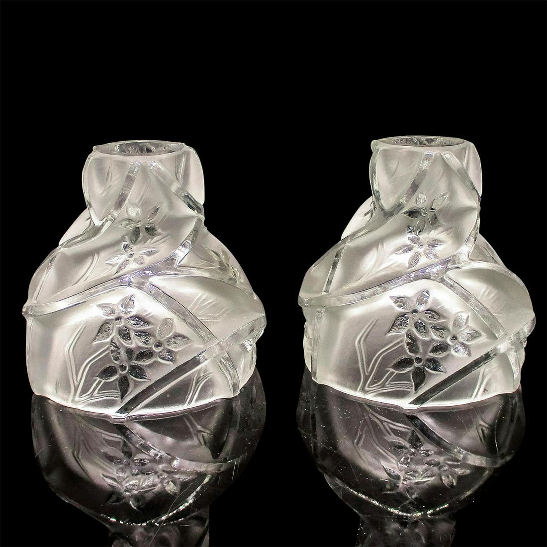 2pc Consolidated Phoenix Art Glass Candlestick Holders (1 of 3)