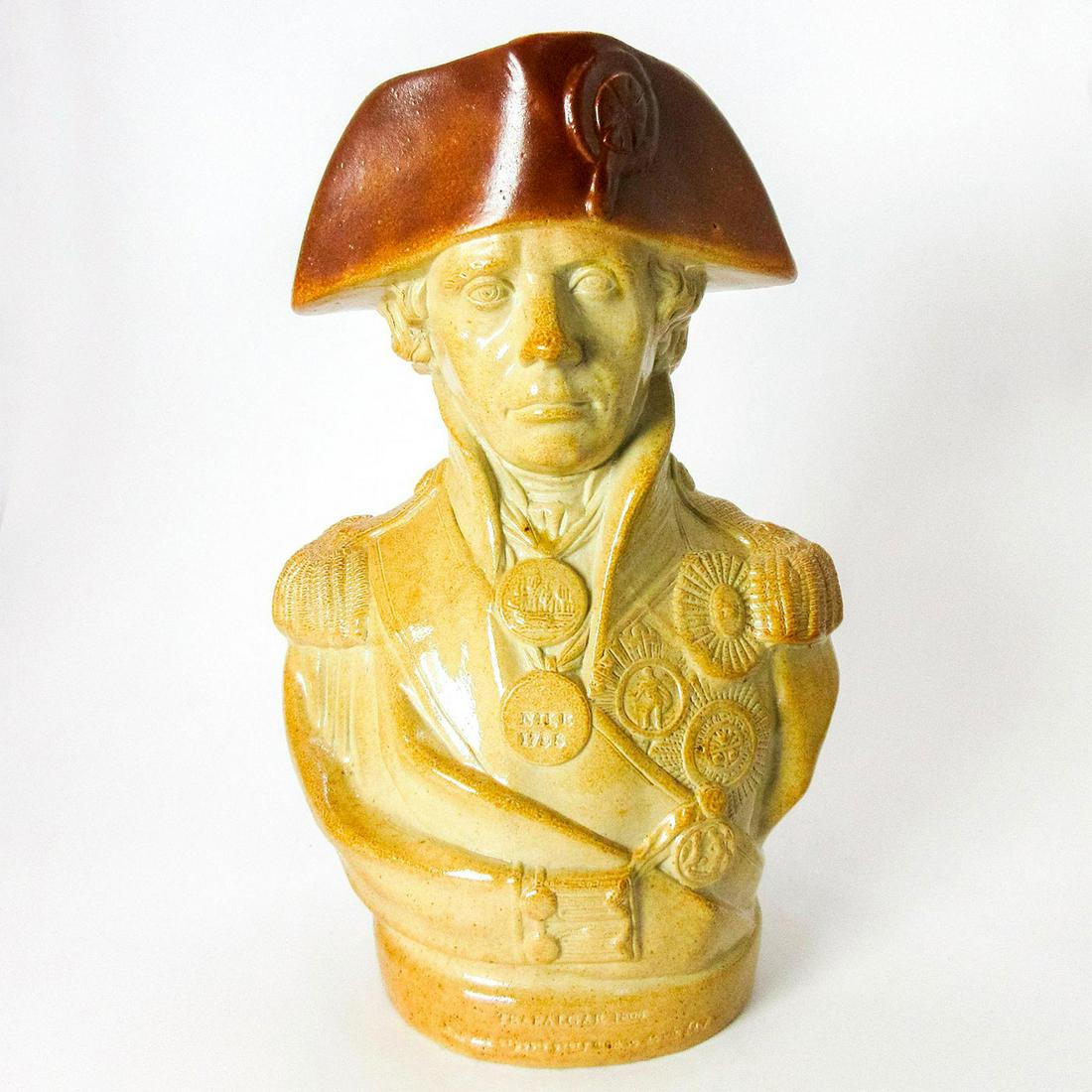 Doulton Lambeth Large Stoneware Jug, Admiral Lord Nelson (1 of 3)